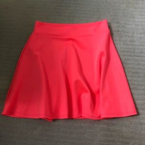 neon pink skater skirt